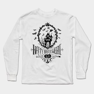 Happy Halloween Haunted House Long Sleeve T-Shirt